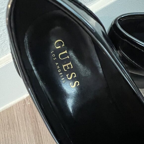 Guess Kimilee Platform Chunky Black Loafer Y2K Grunge Size 8.5 - Picture 5 of 9